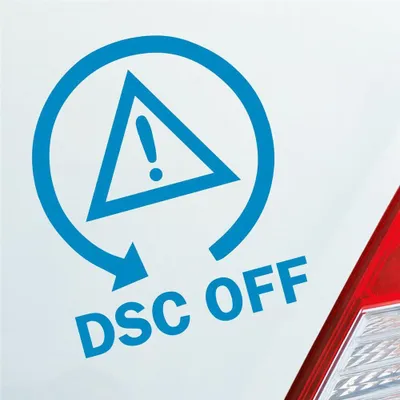 Produktbild von Auto Aufkleber DSC OFF Symbol Drift Tuning 11x9 cm Hellblau Sticker Heckscheibenaufkleber