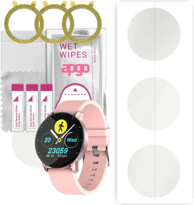 Produktbild von apgo 3 Stück Schutzfolie, Matt, kompatibel mit Garett Women Lily Smartwatch, Hydrogel Displayschutzfolie mit Positionierhilfe, Displayfolie, robust und kratzfest