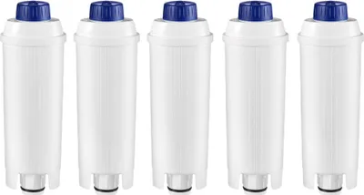 Produktbild von 5x Wasser-Filter für DeLonghi ECAM 350.75.S 350.55.B 350.35.SB 350.35W 350.15.B 44.660.B 44.620.S 45.326.S 45.366.B 45.366.W 45.760.W / Filterpatrone