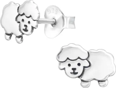 Produktbild von Ohrstecker Schaf: 925 Silber Ohrringe Kinder