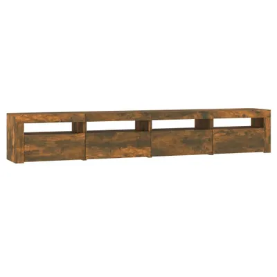 Immagine prodotto di Mobile TV con luci LED rovere fumé 240x35x40 cm