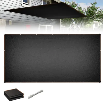Produktbild von LZQ Sonnensegel 3x6m Rechteckig – UV-Schutz 95%, HDPE 150g/m², Wasserdicht & Windstabil, inkl. Seile – Anthrazit für Garten, Terrasse, Balkon