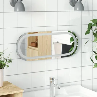 Produktbild von LED-Badezimmerspiegel Transparent 50 x 20 cm Gehärtetes Glas