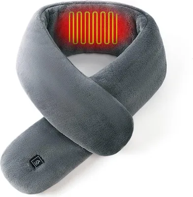 Immagine prodotto di Sciarpa riscaldata invernale USB con regolazione della temperatura Grigia Alta qualità