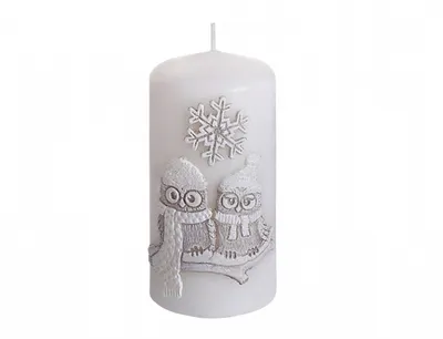 Obrázek produktu pro Nohel Garden Svíčka SOVA ZIMNÍ VÁLEC vánoční d6x13cm
