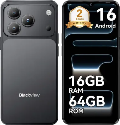 Produktbild von 2026 Blackview WAVE 7C Handy Ohne Vertrag, 6.56", Android16, 16GB+64GB/2TB TF, Face ID, 5000mAh, 32MP, Dual-SIM, WiFi 5, IP54