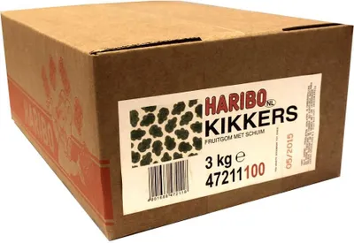 Produktbild von Haribo Fruitgom met Schuim Kikkers 3000g Karton (Schaumzucker-Fruchtgummi Frösche)