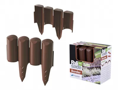 Obrázok produktu pre Plastový obrubník Prosperplast 23 x 25 cm tmavo hnedý balenie 10 ks