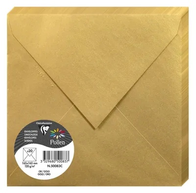 Produktbild von Clairefontaine Umschläge 165x165 gold