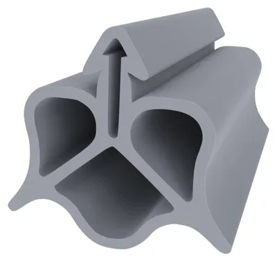 Produktbild von Schall-Ex Ersatzdichtung für Athmer Jumbo Absenkdichtung - Grau - 1 Meter - Gummidichtung - 16 mm Höhe - Türdichtung - Schallschutz - Zugluftschutz