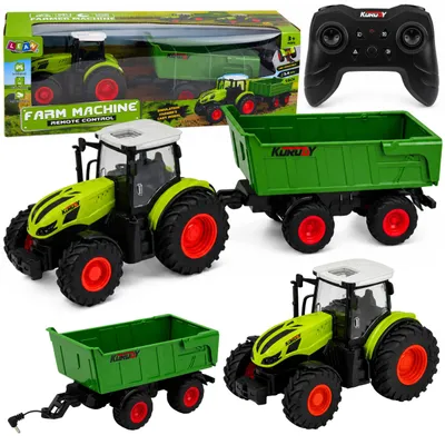 Produktbild von RC-Traktor mit Kippanhänger und Licht 1:24