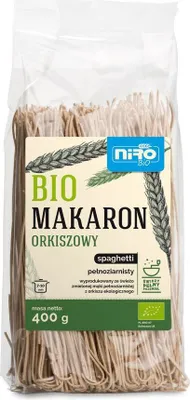 Zdjęcie produktu dla MAKARON (ORKISZOWY RAZOWY) SPAGHETTI400 g - NIRO