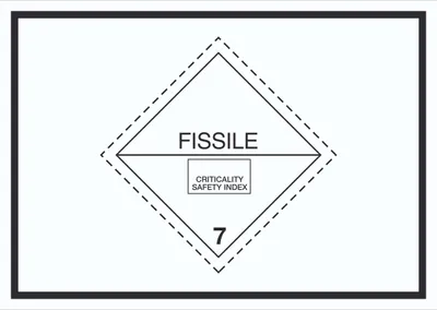 Produktbild von Schild spaltbare Stoffe Symbol Fissile A5 (148x210mm)