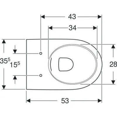 Produktbild von Geberit 500694011 Renova Comfort WWC Tiefspüler, erhöht