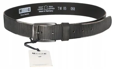 Produktbild von Mustang Ledergürtel 068CZ Schwarz 85 cm