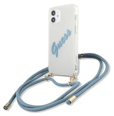 Obrázok produktu pre Guess Guhcp12Scrtvsbl Iphone 12 Mini 5,4" Modro/Modré Pevné Puzdro Script Vintage