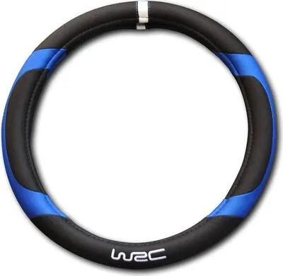Image de Housse de volant WRC IMP007384, Facile à installer, Noir/Bleu, L38cm