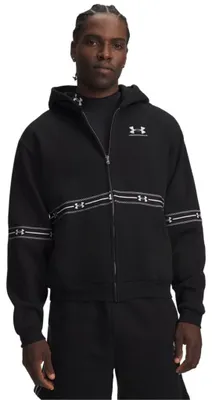 Produktbild von Under Armour Icon Fleece Taped Reißverschlusspullover Schwarz L Mann Schwarz L