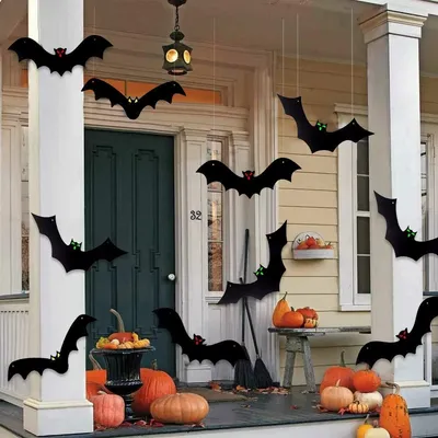 Produktbild von 12 Stück Halloween Hängende Fledermaus mit leuchtenden Augen