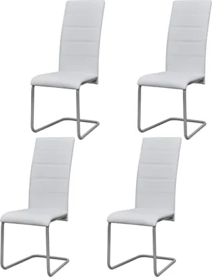 Produktbild von Freischwinger 4 Stk. Weiß Kunstleder