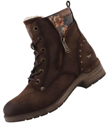 Immagine prodotto di Stivaletti da donna Mustang, foderati, color marrone, modello 15M0072015-bronze/multi