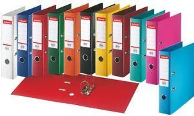 Image de Classeur plastique Esselte Standard, DIN A4, 50 mm, orange Couverture intérieure et extérieure recouverte de film PP, avec (320840)