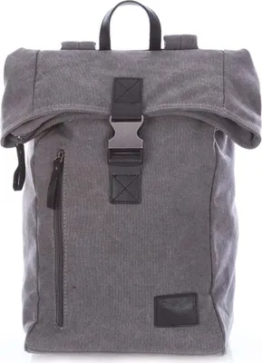 Produktbild von Hochwertiger Rucksack, Canvas und Leder, flexibel tragbar, geräumig und praktisch Grau