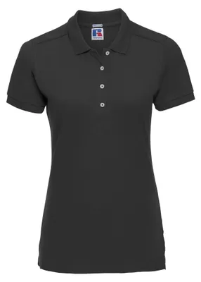 Produktbild von Russell Damen Stretch Polo-Shirt, Kurzarm FK702 (M) (Schwarz)