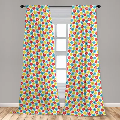 Immagine prodotto di Abakuhaus, tende per finestre, fiori estivi in fiore, set da 2 pannelli, 150 x 175 cm