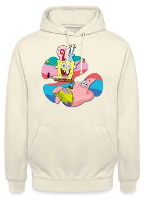 Produktbild von Spreadshirt SpongeBob Schwammkopf Patrick Gary Die Schnecke Uni Hoodie, L, Vanille-Milchshake