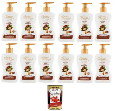 Produktbild von Spuma di sciampagna Sapone Crema Argan e patchouli -Cremeseife 12x 300ml+ Italian Gourmet polpa 400g