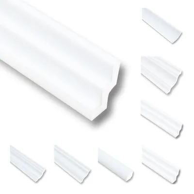 Produktbild von 100 Meter Deckenleisten Styropor XPS Stuckleisten Abschlussleiste Decke Weiss 20 x 30 mm Zierprofile Styroporleisten Deckenleisten Zierleisten Sparpaket P30