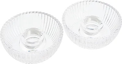 Produktbild von VBS Glas Stabkerzenhalter geriffelt 2er Set 8.2 x 3.3 cm