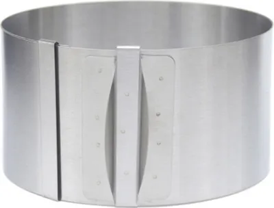 Produktbild von Kuchenform und Acetatplatten zum Backen, 16bis30cm verstellbarer Edelstahl-Kuchenring, Kuchenkragen, Kuchenmousseform, Kuchenback- und Kuchendekor-Set