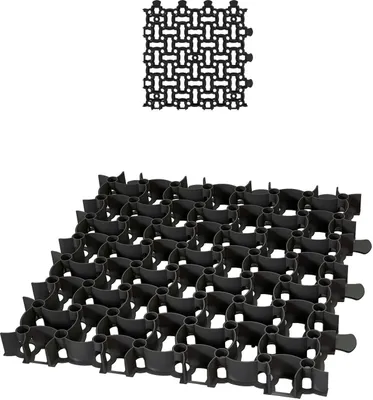 Produktbild von BigDean Rasengitter Paddockplatte SCHWARZ 50x50 cm Reitplatzmatten Rasenmatten Rasenwaben Kiesgitter Parkplatzrasen 0,25 m²