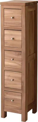 Produktbild von Teako Design Highboard Falun Teakholz Massiv 115x30x26cm Wetterfest