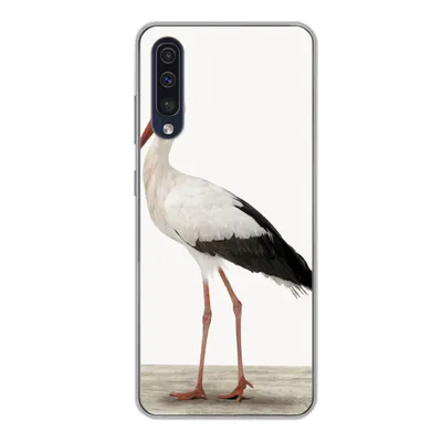 Produktbild von MuchoWow® Handyhülle Schutzhülle Hülle für Samsung Galaxy A50 Storch - Vogel - Tiere - Jungen - Kinder - Mädchen Silikon Softcase Handy Hülle - Mobiltelefonhülle
