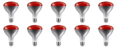 Productafbeelding van Asalite Infrarood Warmtelamp Rood R125 E27 - 250W - Rode Infraroodlamp - Ø125mm - 10 stuks, AI-gegenereerde afbeelding