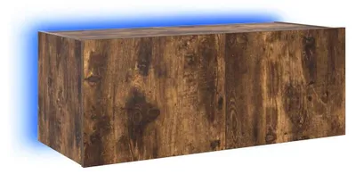 Produktbild von vidaXL TV-Wandschrank mit LED-Leuchten Räuchereiche 80x35x31 cm