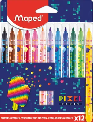 Image de Maped Feutre de coloriage PIXEL PARTY étui carton 12 pièces