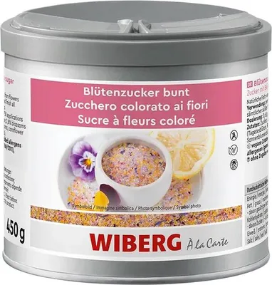 Produktbild von WIBERG Blütenzucker bunt Zucker bunt mit Blüten 450g
