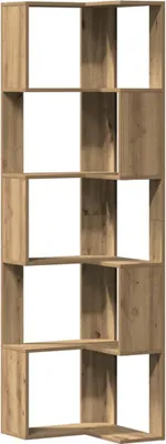 Obrázek produktu pro vidaXL Rohová knihovna 5 polic Artisan dub 50x50x179cm Materiál na bázi dřeva