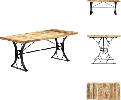 Zdjęcie produktu dla vidaXL Stół do jadalni 180×90×76 cm lite drewno mango - Stoły do jadalni