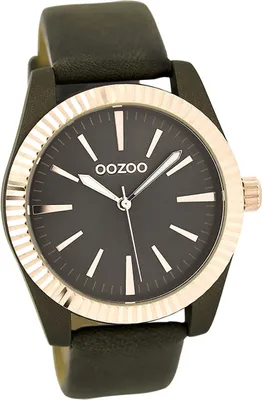 Produktbild von Oozoo Leder Damen Uhr matt Analog Quarzuhr Armband schwarz Timepieces D2UOC6518A