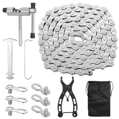 Produktbild von Fahrradkette 116 Glieder, 1/2 x 3/32 Zoll, Kohlenstoffstahl, 6/7/8-Gang, für Rennräder