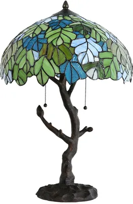 Produktbild von Clayre & Eef Tiffany Tischlampe Ø 40x60 cm Grün Glas