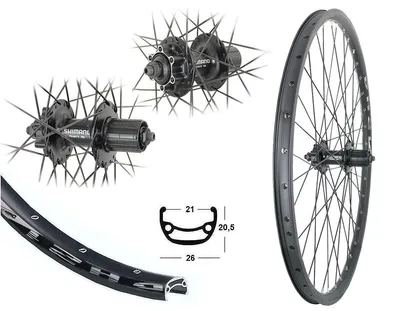 Produktbild von Bärwinkels Hinterrad 28/29 Zoll 21-622 Disc Shimano 6-Loch Industrielager 8-10fach schwarz
