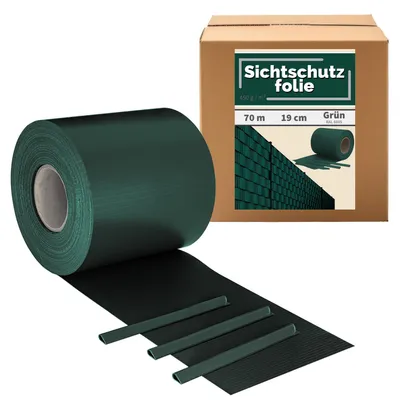 Produktbild von Sichtschutz PVC Zaunfolie Sichtschutzstreifen für Doppelstabmatten Zaun Doppelstabmattenzaun Stabmattenzaun Gartenzaun Grün 70 m Kingpower