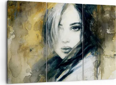 Produktbild von Bild auf Leinwand - Leinwandbild - Frau Gesicht Lippen - 105x70cm - Wand Bild - Wanddeko - Leinwanddruck - Bilder - Kunstdruck - Wanddekoration - Leinwand bilder - Wandkunst - CE105x70-4053