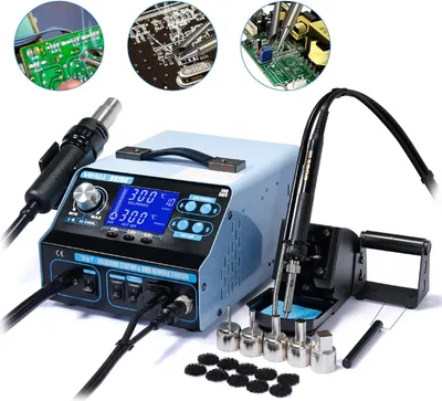 Produktbild von BGA Rework Lötstation - 992DA+ - SMD Heißluftgebläse - Lötkolben - PCB/Platine Reparatur